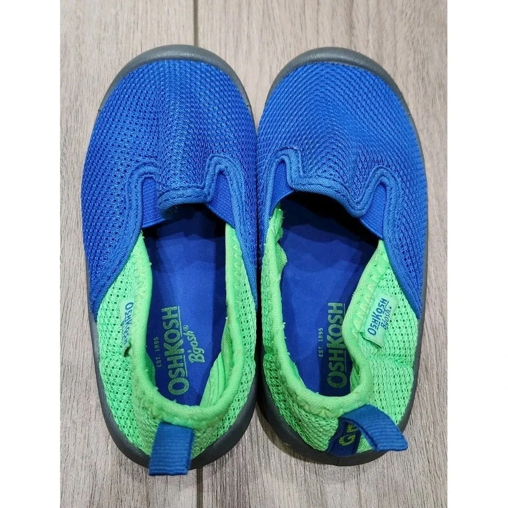 Oshkosh B'gosh Mesh Water Shoes‎ Sneakers Rubber Bottom Slip On Blue Kids Size 7